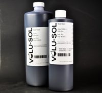 Two volu sol bottle stains